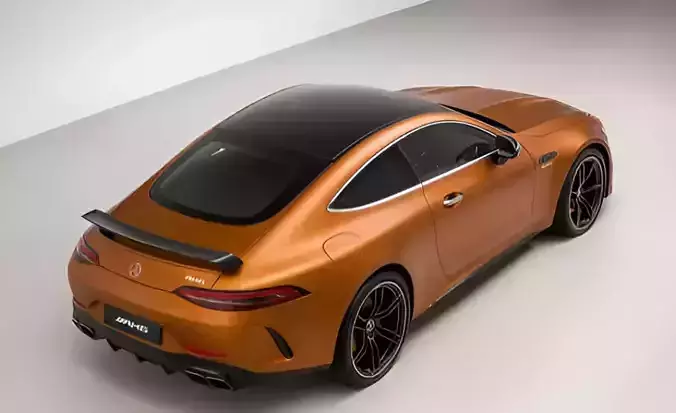 Mercedes AMG GT 4 Door Coupe Low-poly 3D model 2