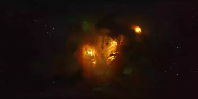 Ashen Vortex Nebula HDRI 360 degree 12k