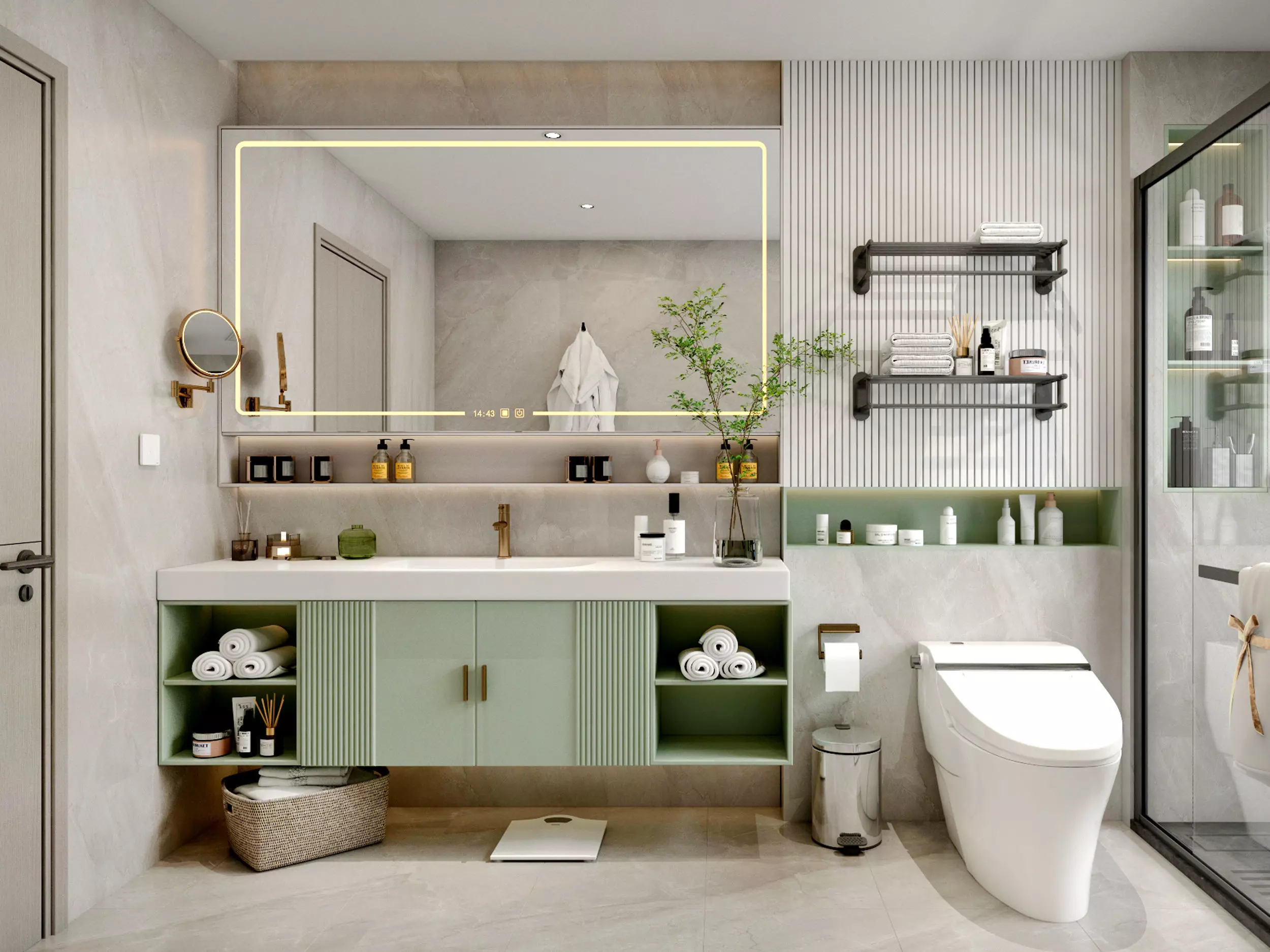 Bathroom Low-poly 3D model_1