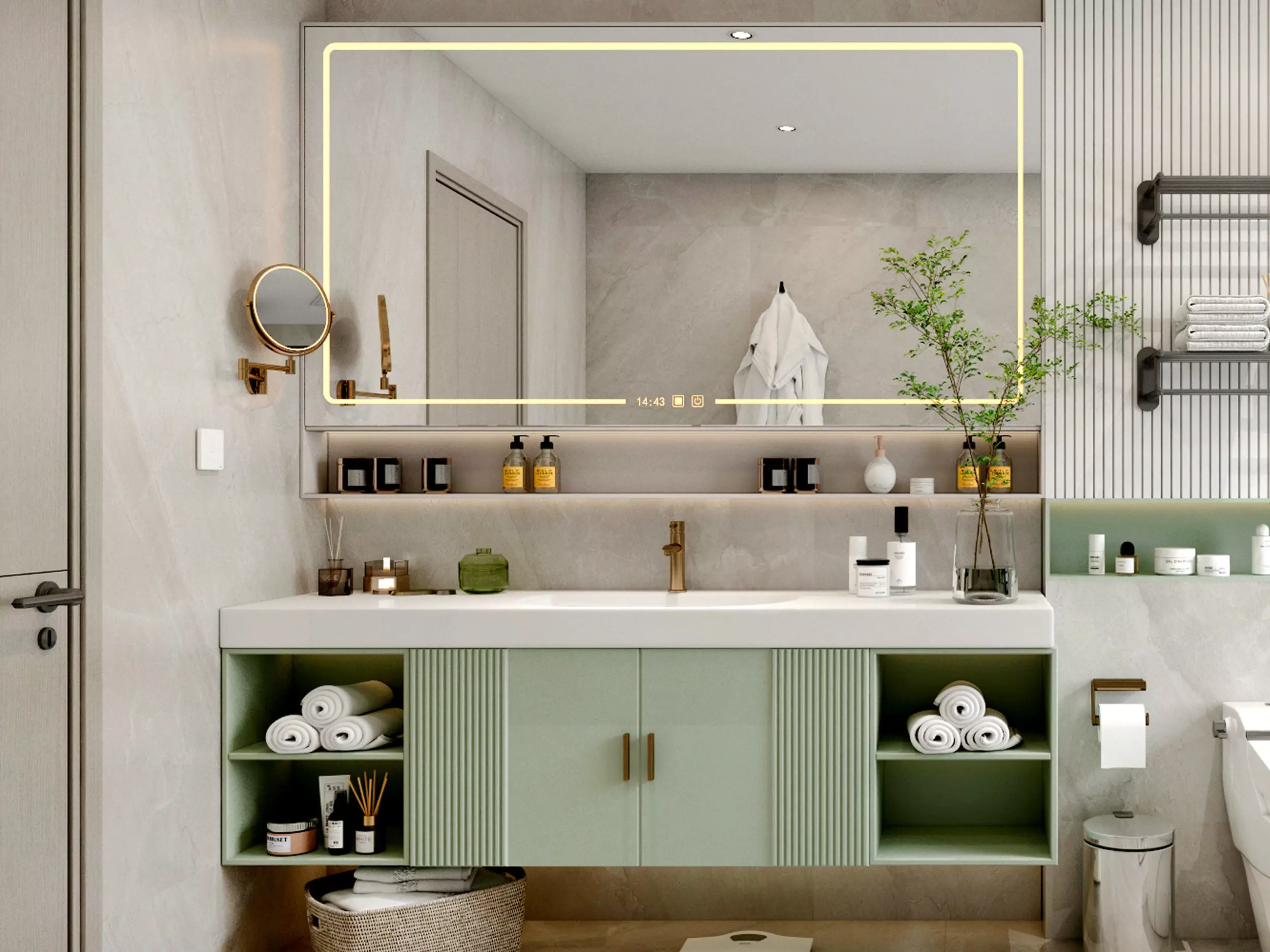 Bathroom Low-poly 3D model_6