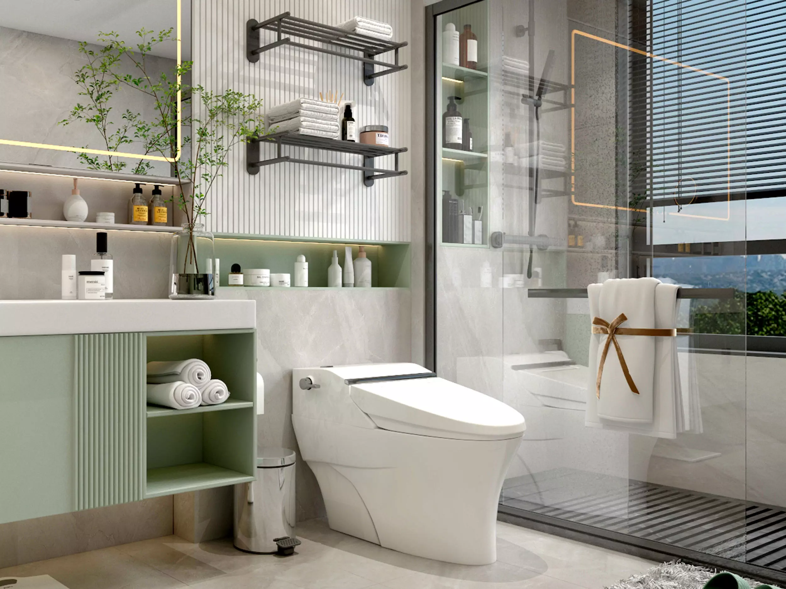 Bathroom Low-poly 3D model_5