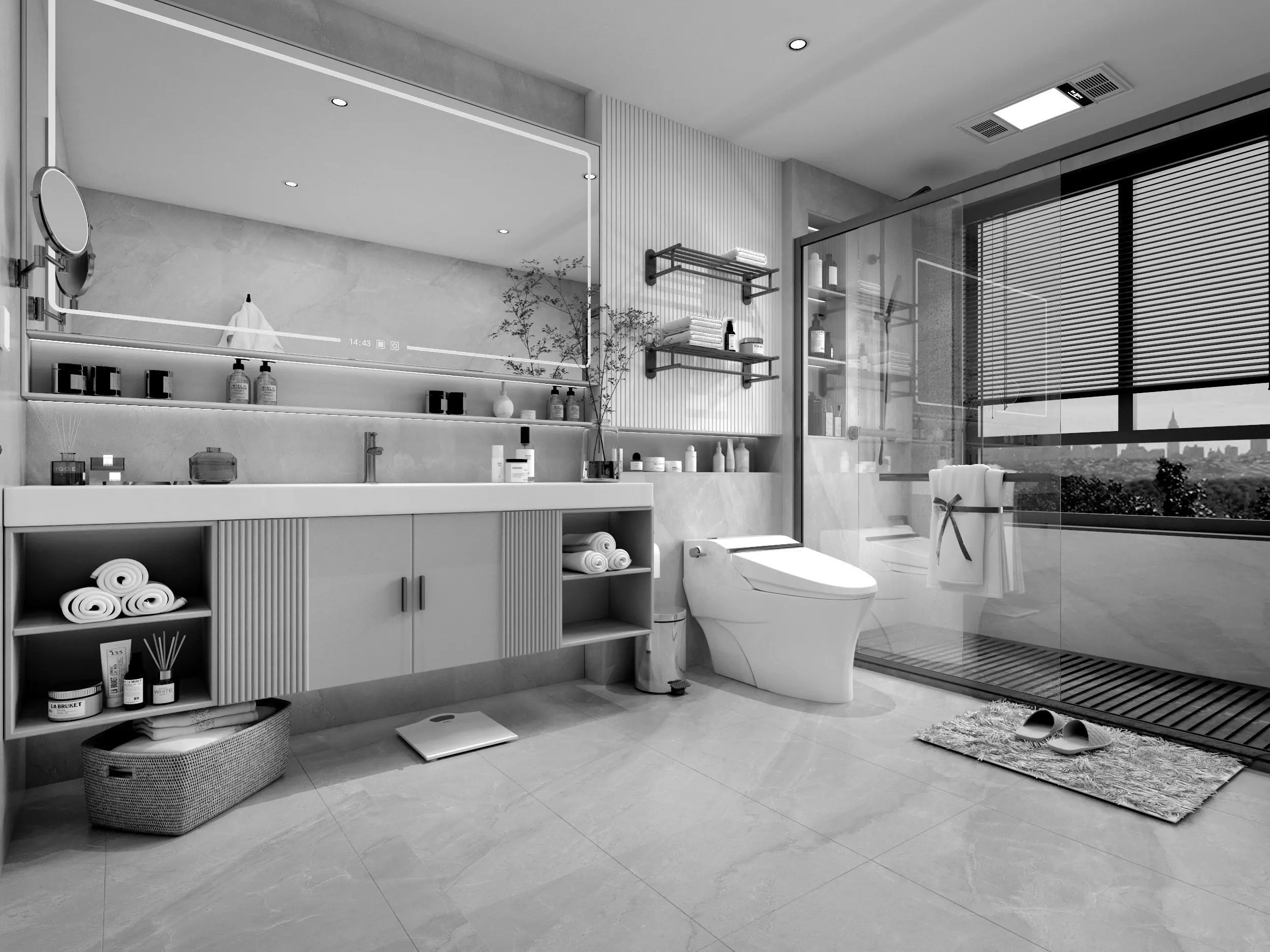 Bathroom Low-poly 3D model_16