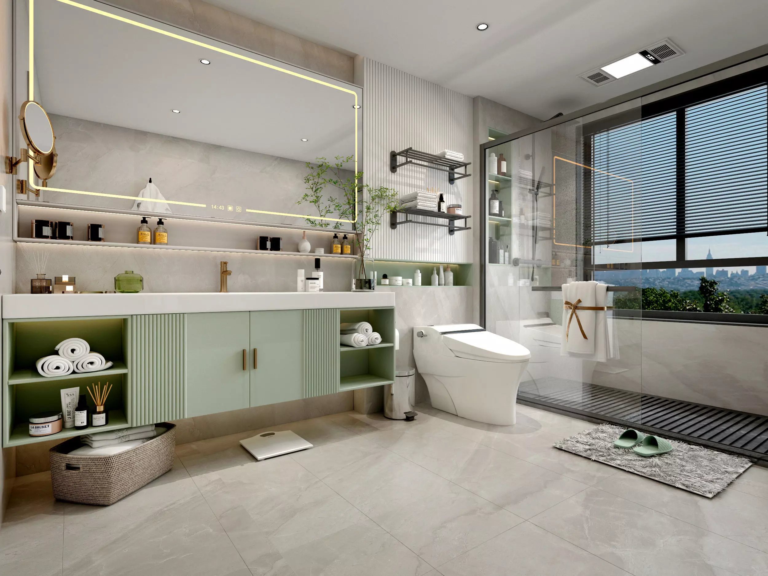 Bathroom Low-poly 3D model_14