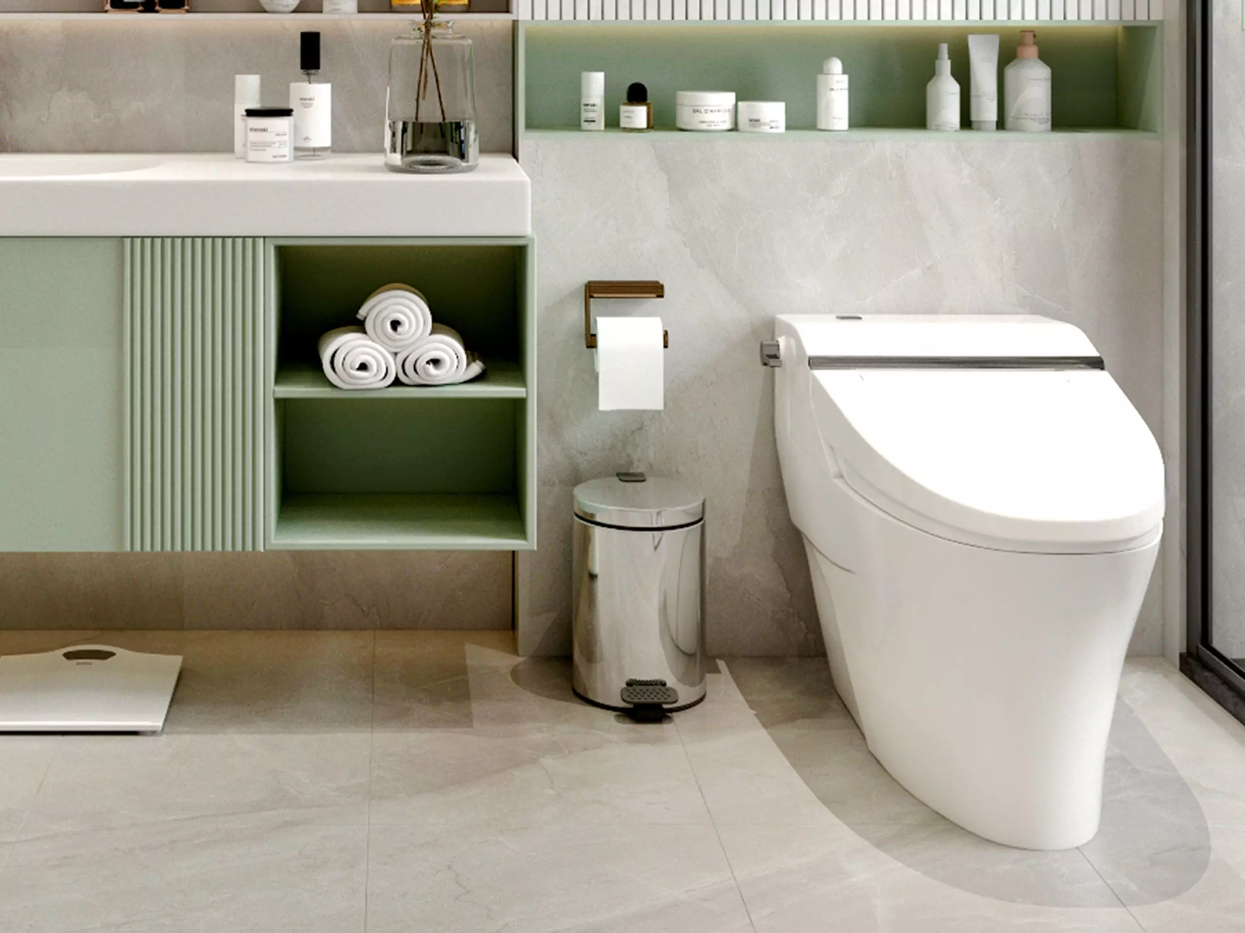 Bathroom Low-poly 3D model_10