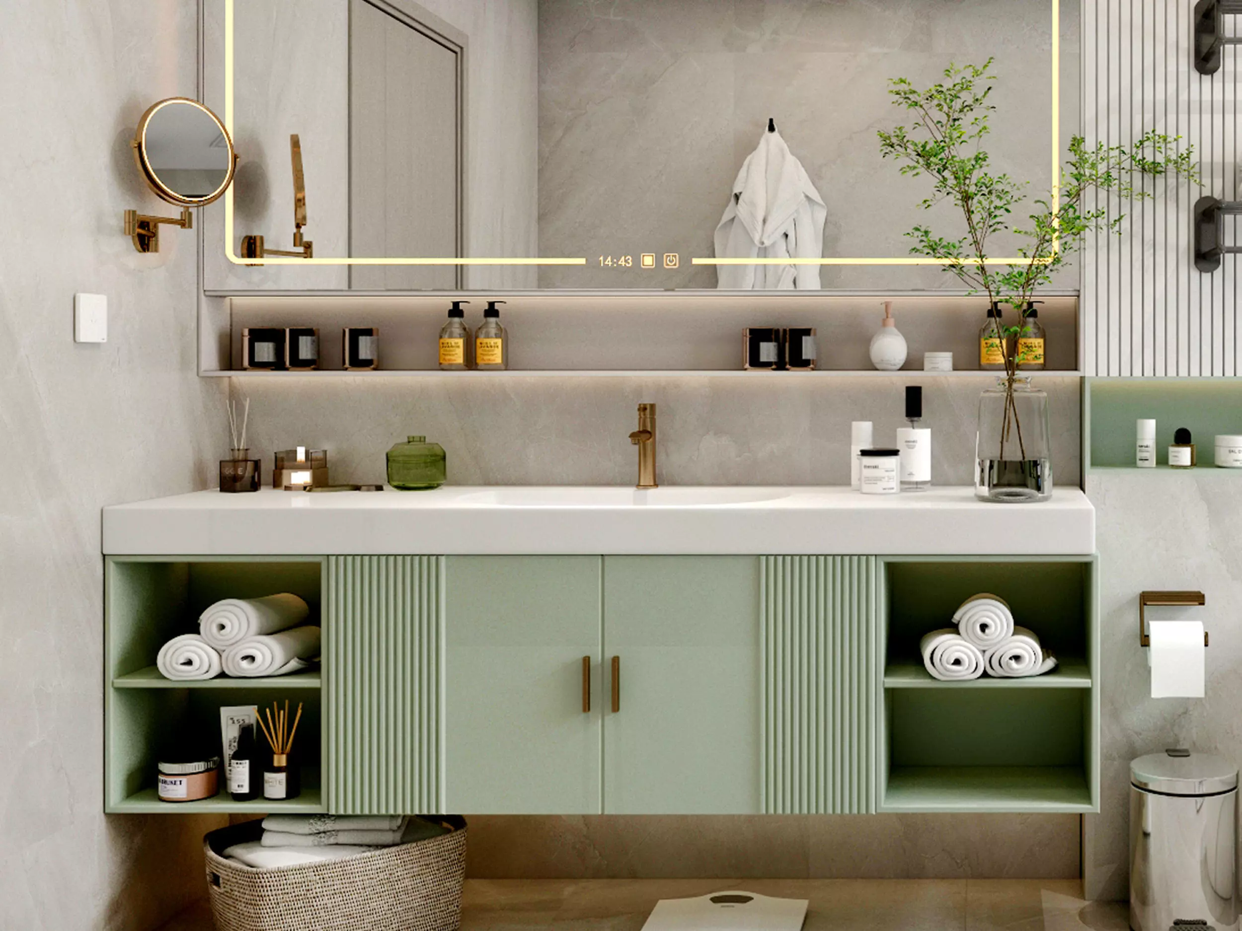 Bathroom Low-poly 3D model_8