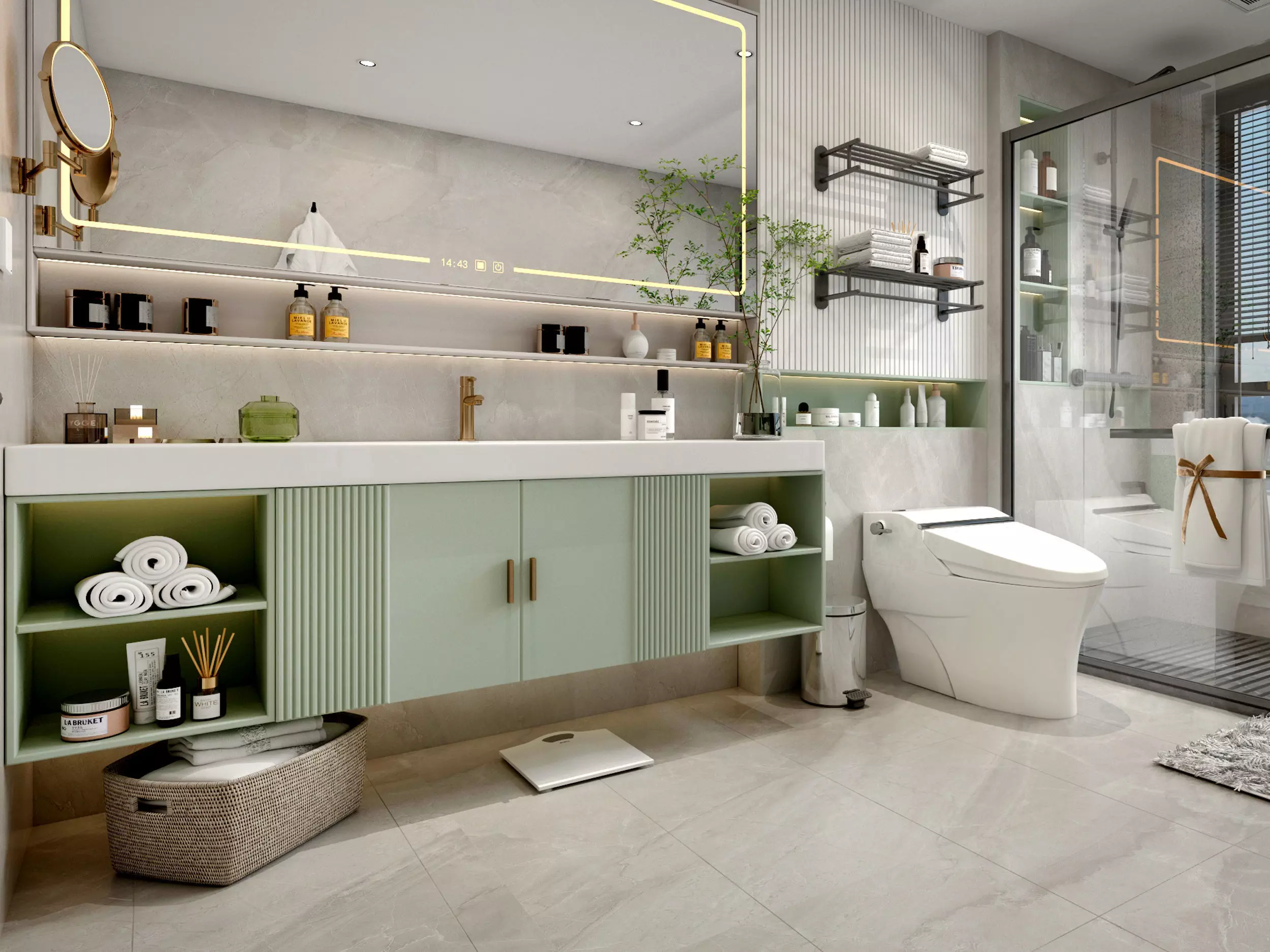 Bathroom Low-poly 3D model_2