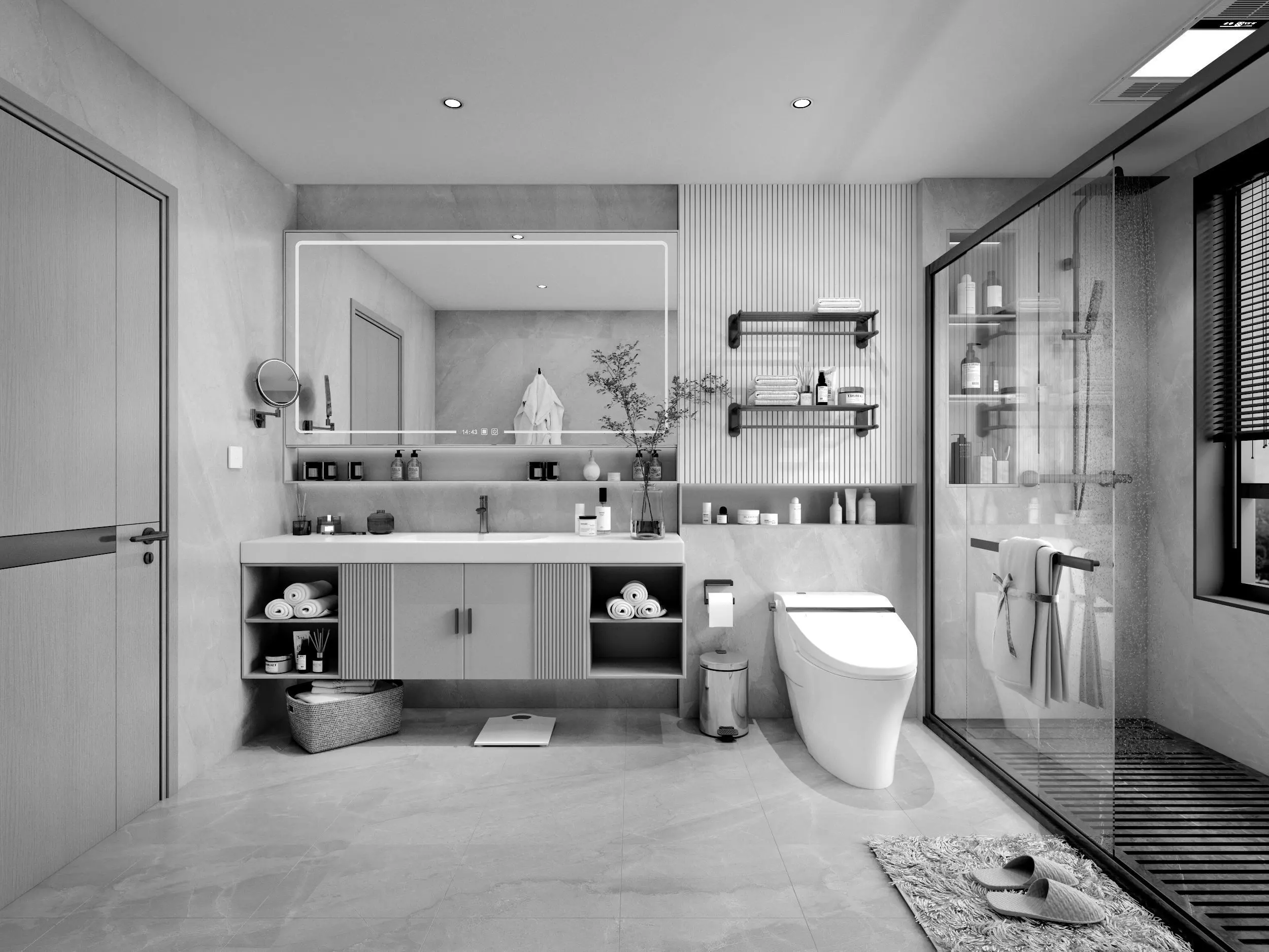 Bathroom Low-poly 3D model_13