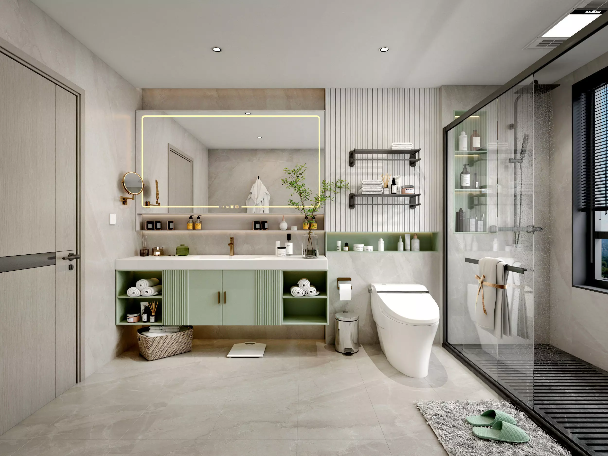 Bathroom Low-poly 3D model_0