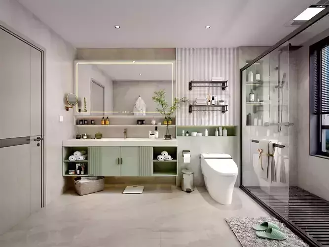 Bathroom Low-poly 3D model