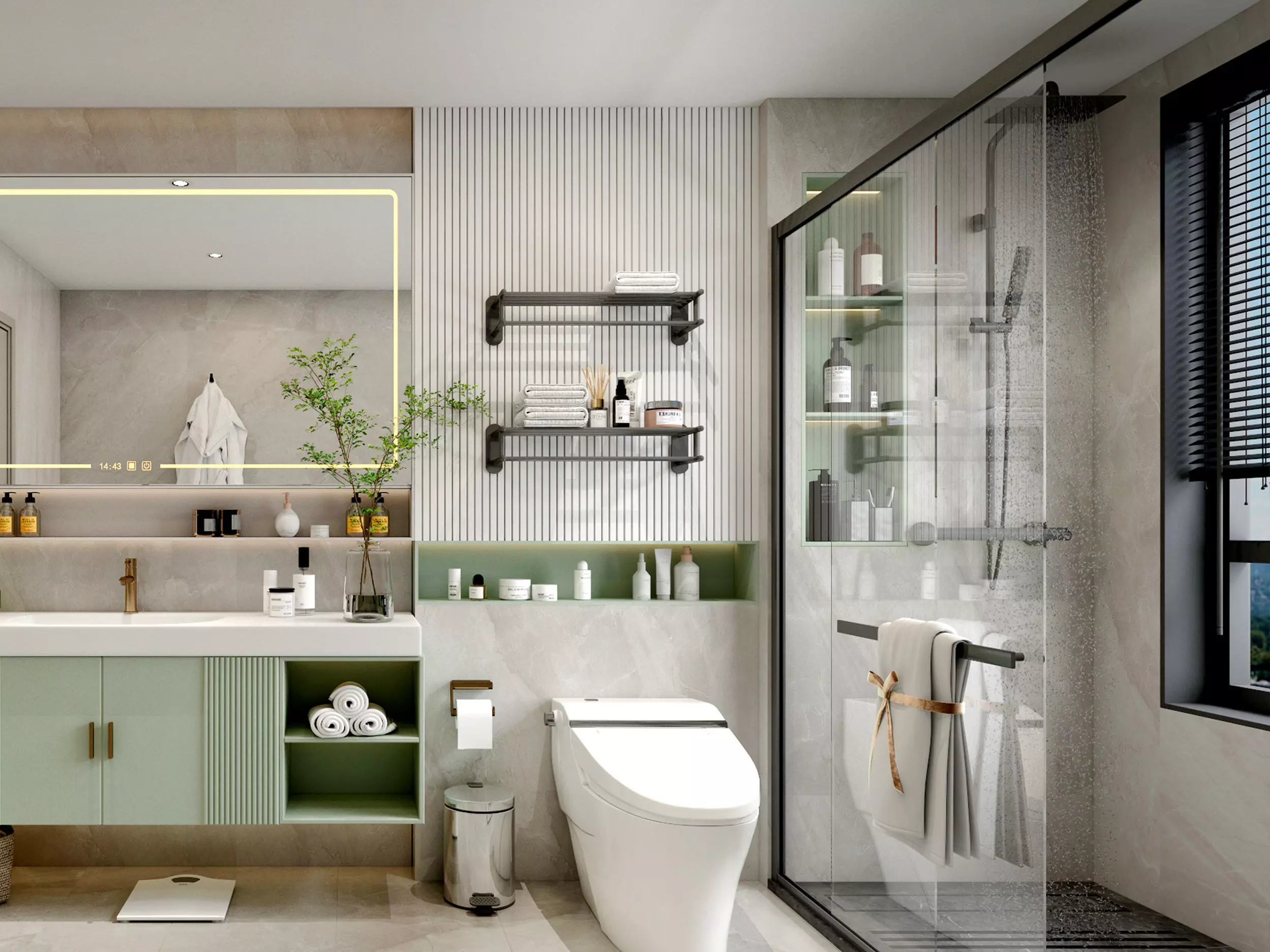 Bathroom Low-poly 3D model_12