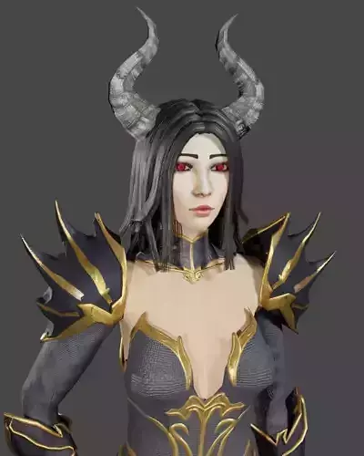 Daughter of the Abyss Dark Fantasy Boss Enemy Game Ready