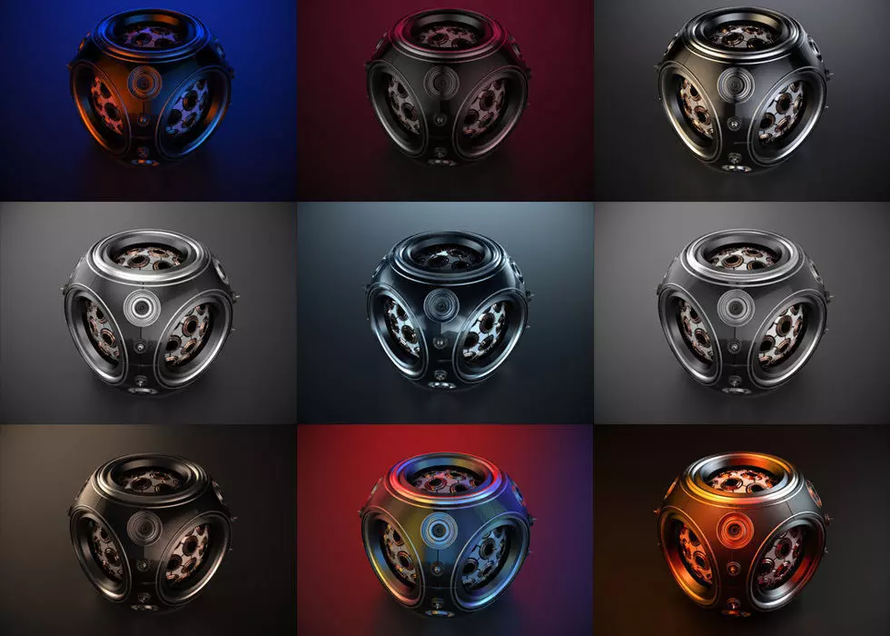 10 HDRI Studio Lighting 1 to 10 Texture