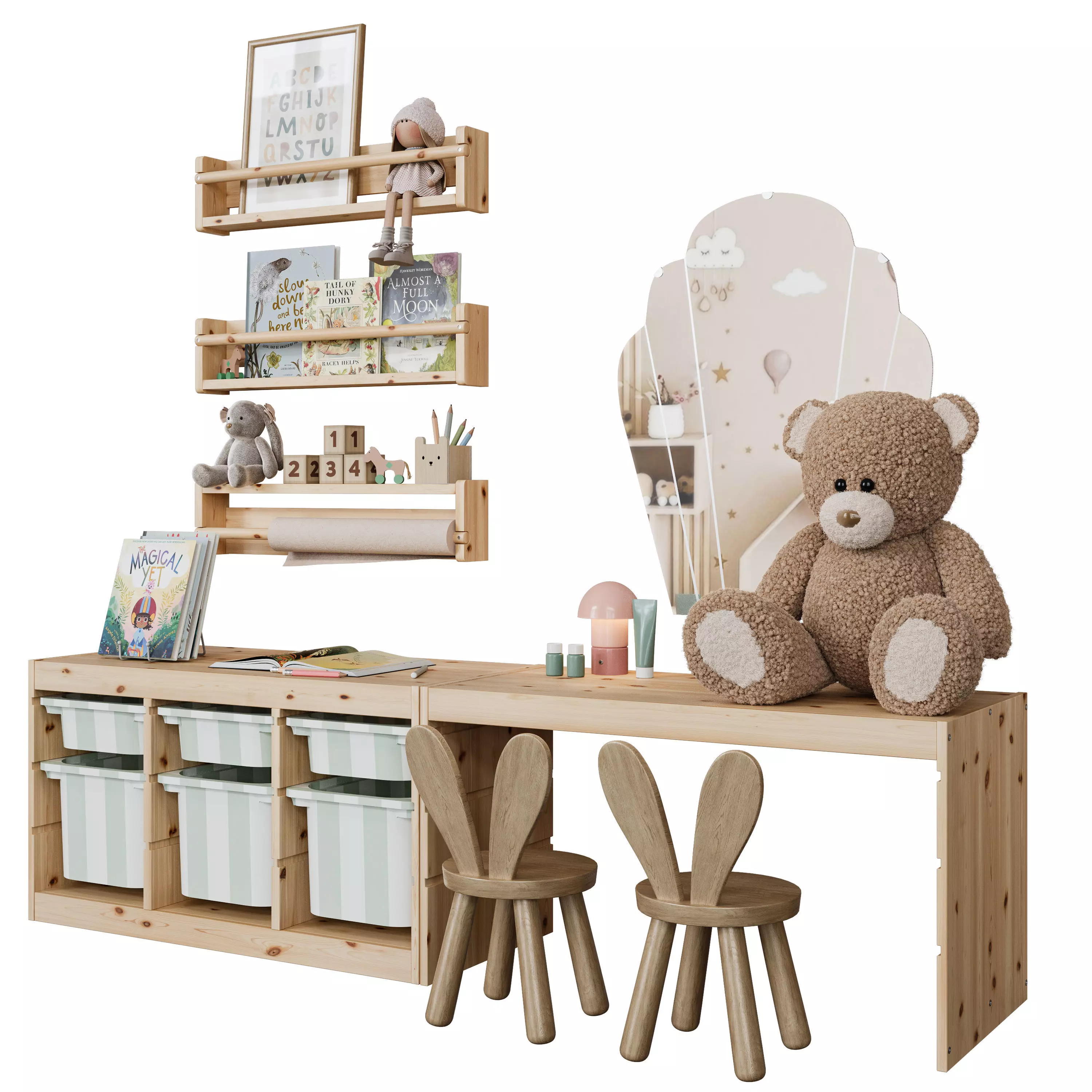 Childroom Set 001 3D model_4
