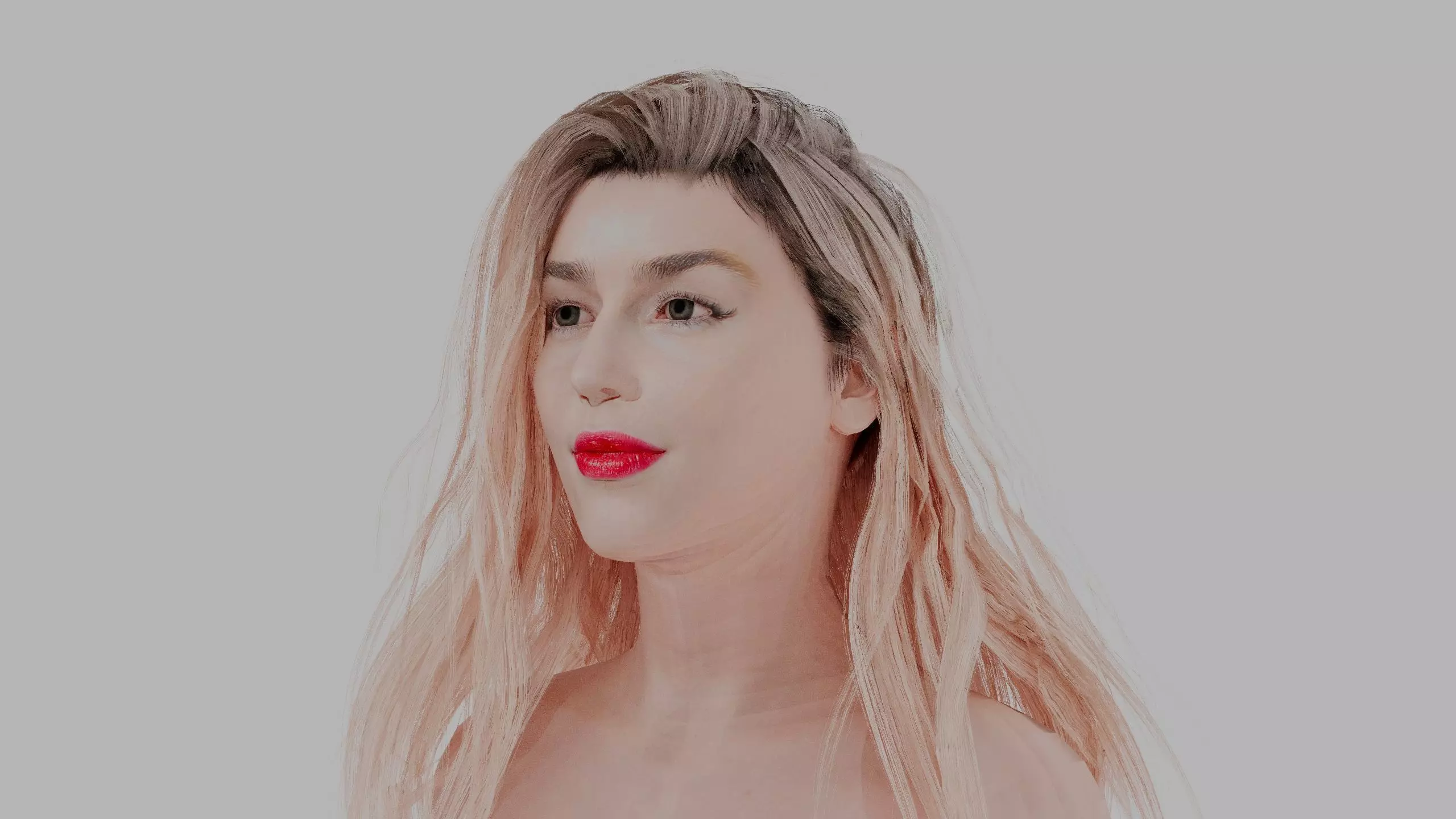 Summer Dress Female Character - Floral Pattern - Rigged 3D model_5