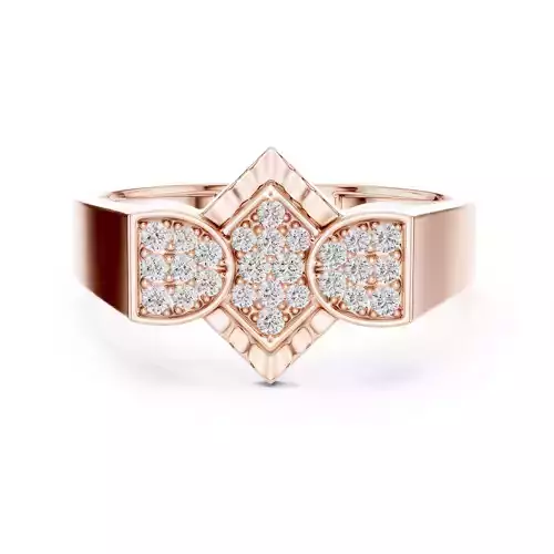 Round Cut Cluster Diamond Engagement Wedding Ring 3DM STL Video 3D print model