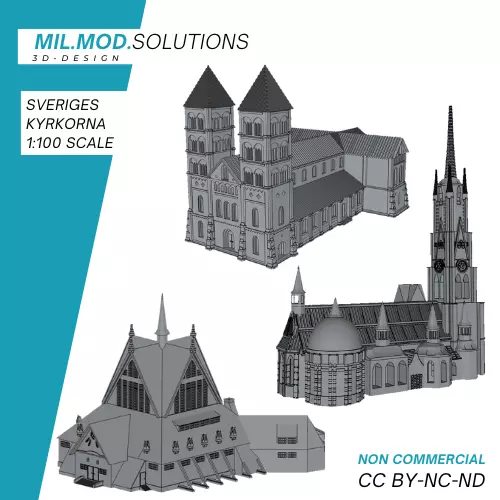 Sveriges Kyrkorna Architecture Terrain 3D print model_0