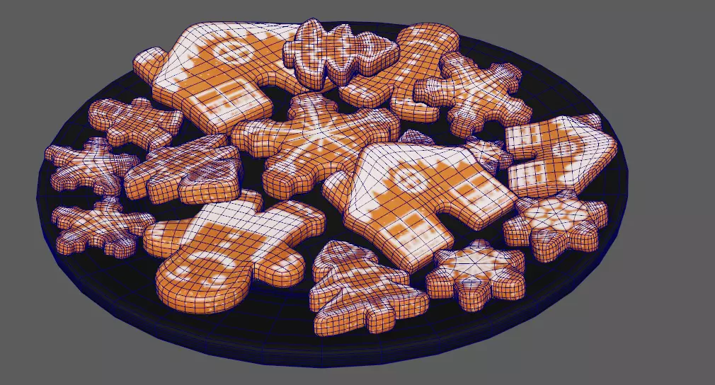 New Year Cookies Low-poly 3D model_5