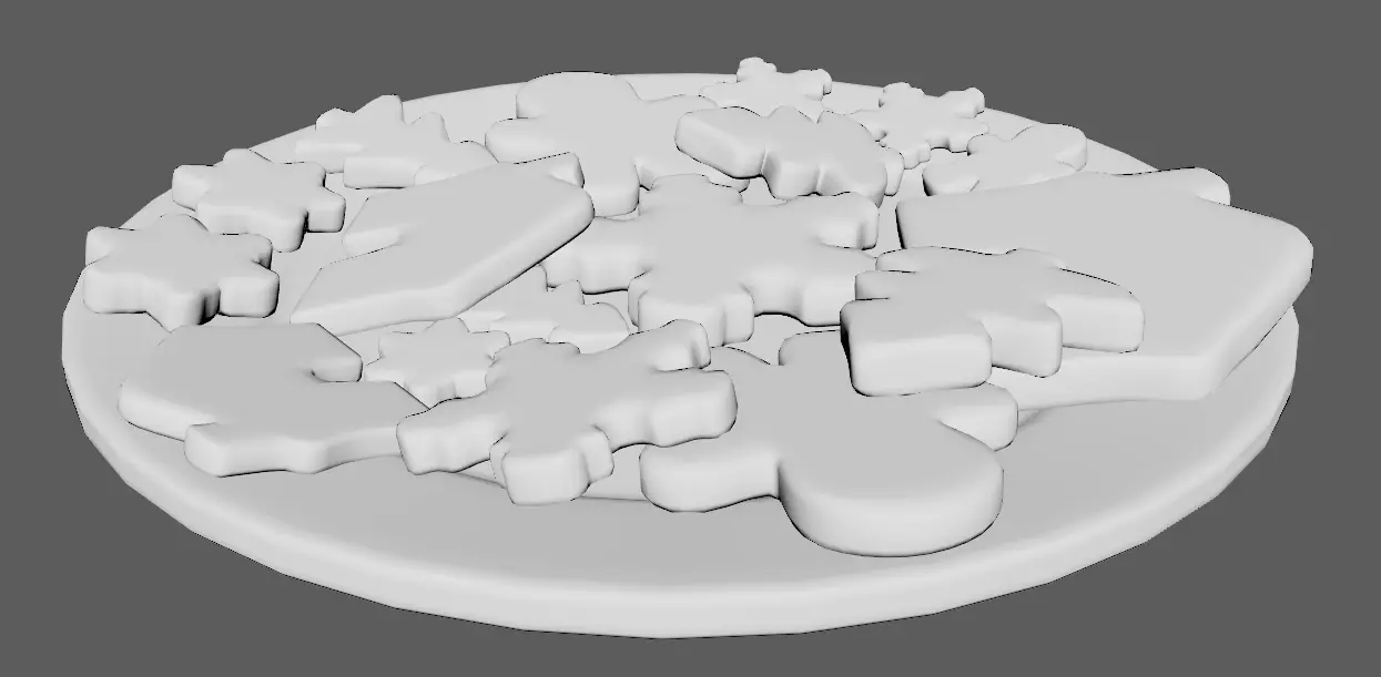 New Year Cookies Low-poly 3D model_10