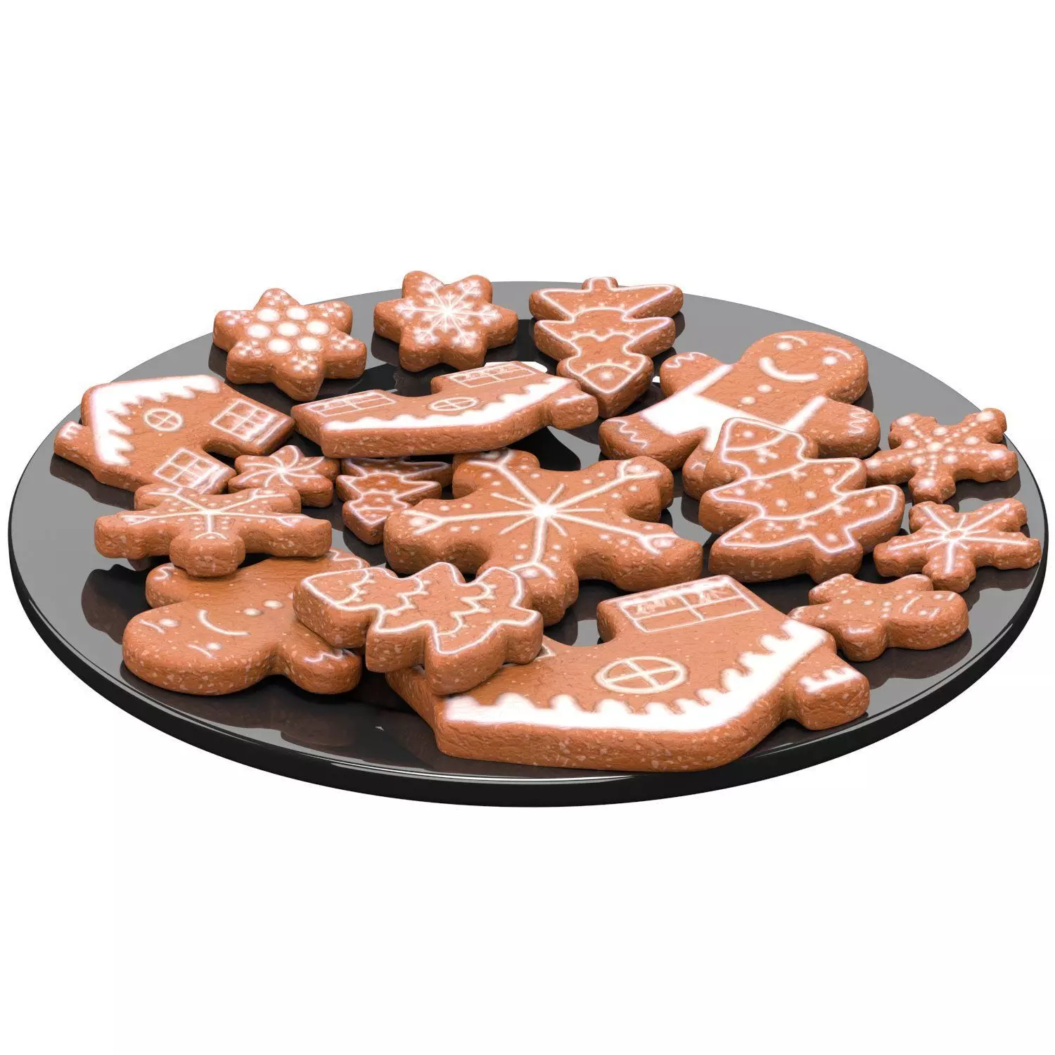New Year Cookies Low-poly 3D model_2