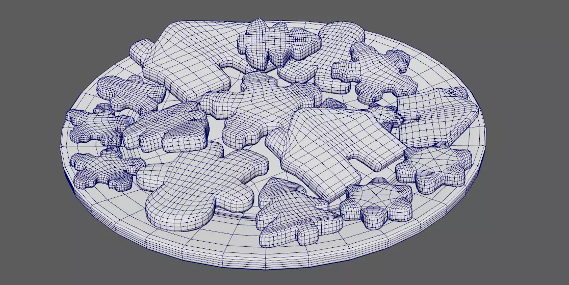 New Year Cookies Low-poly 3D model_7