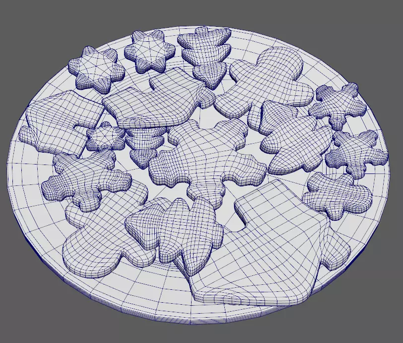 New Year Cookies Low-poly 3D model_13