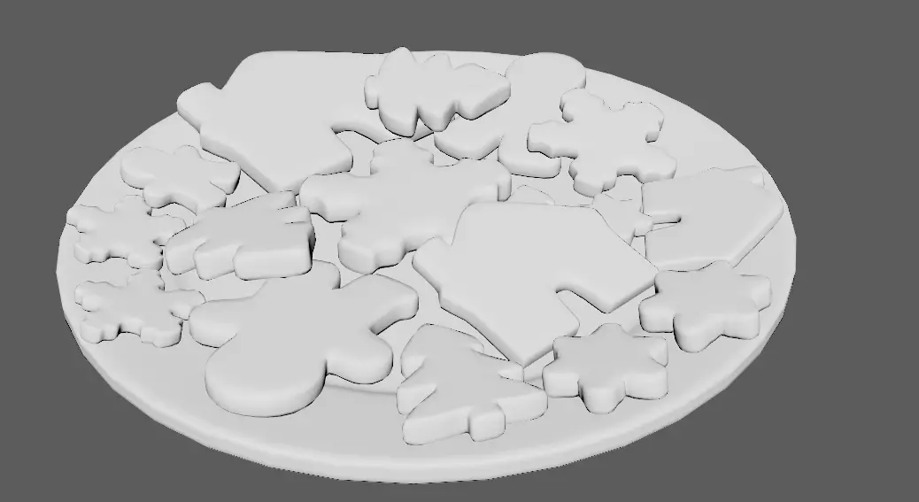 New Year Cookies Low-poly 3D model_6