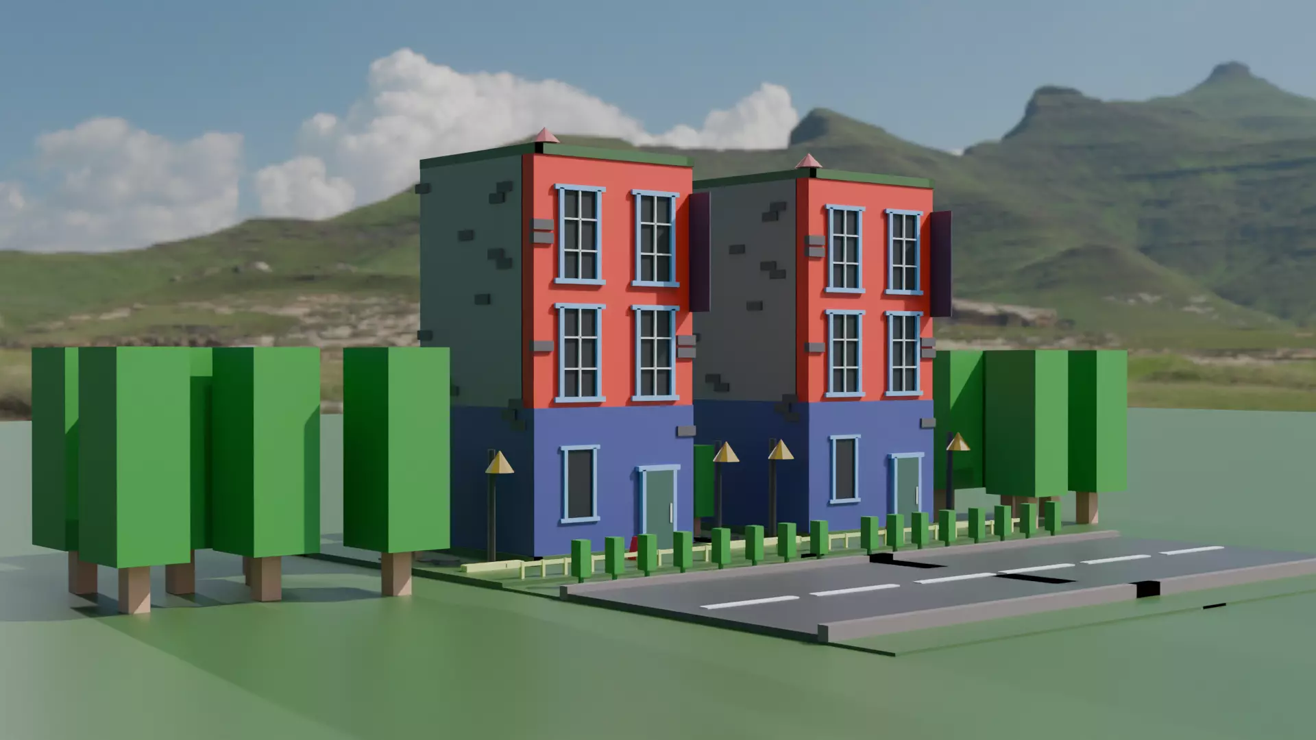 LOW POLY ENVIRONMENT ASSETS Low-poly 3D model_3