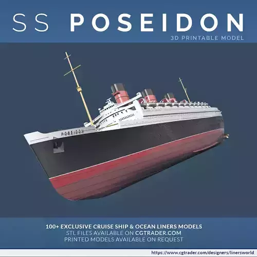 SS POSEIDON 1972 movie print ready model 3D print model