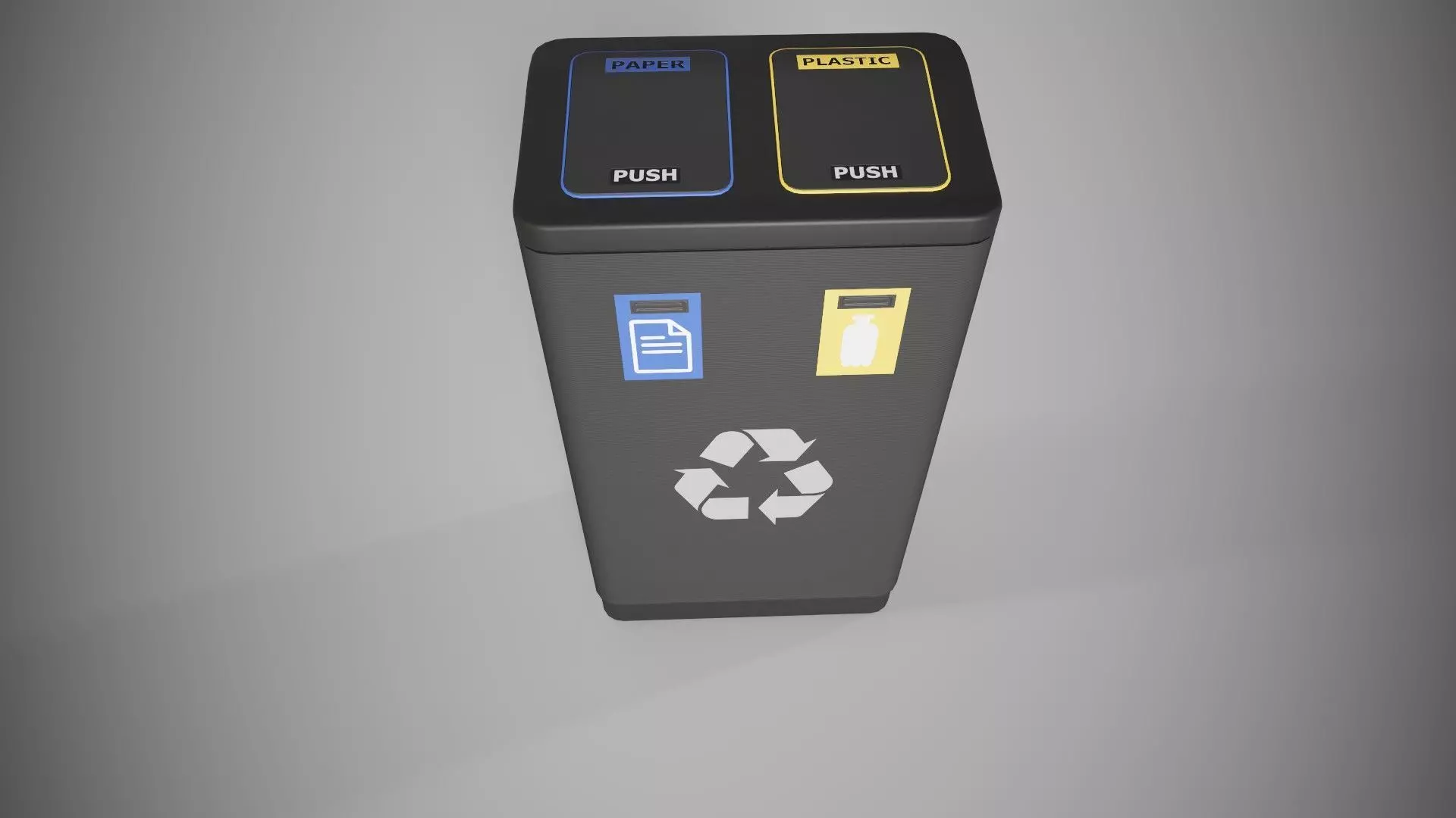 Trash Low-poly 3D model_1