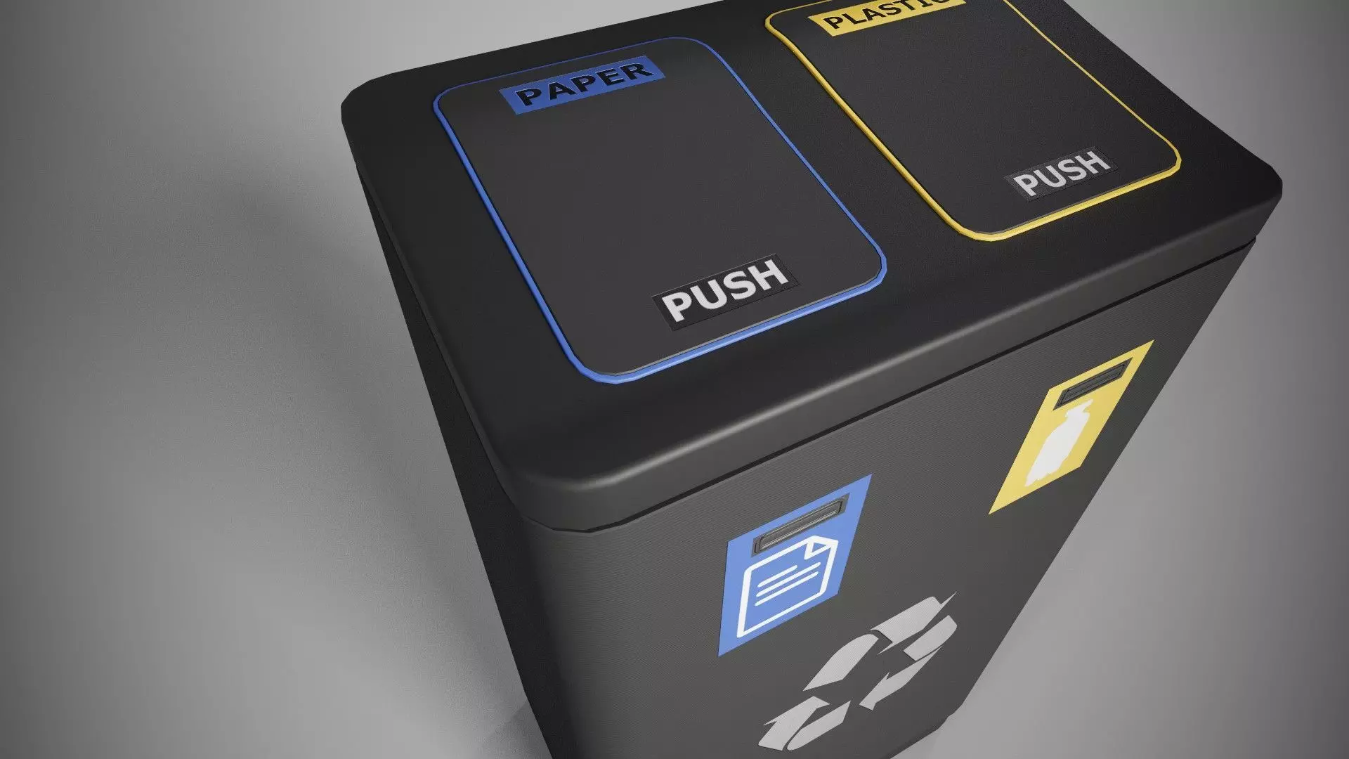 Trash Low-poly 3D model_5