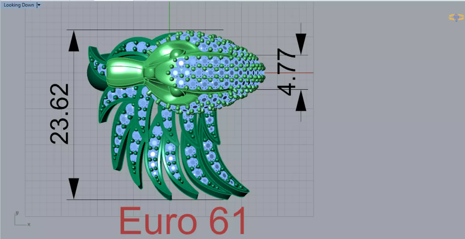 Yellow Gold Swan Head STL 3D Ring with Diamonds Model jr00194 3D print model_12