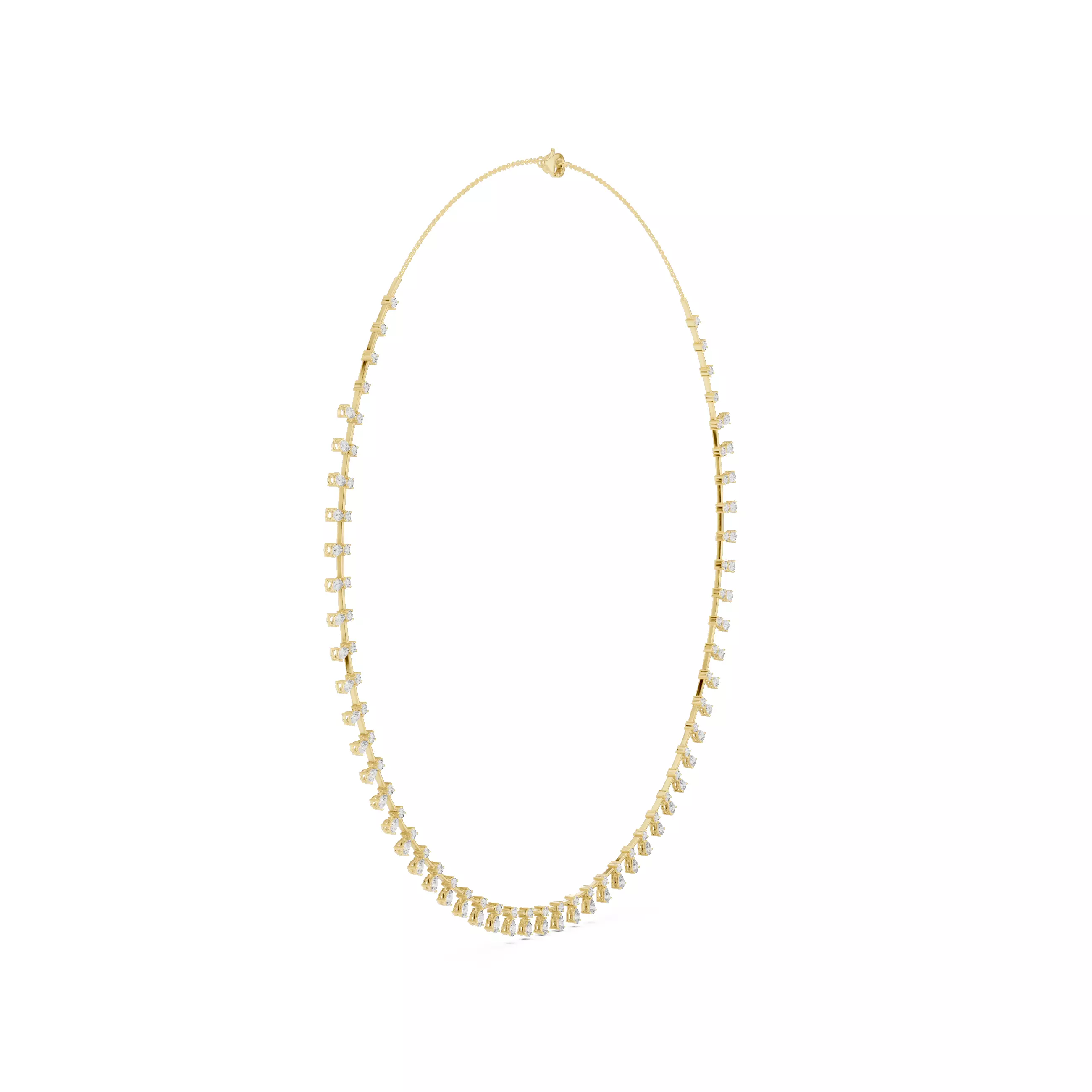 Diamond Necklace 3dm stl renders animation videos details 3D print model_10