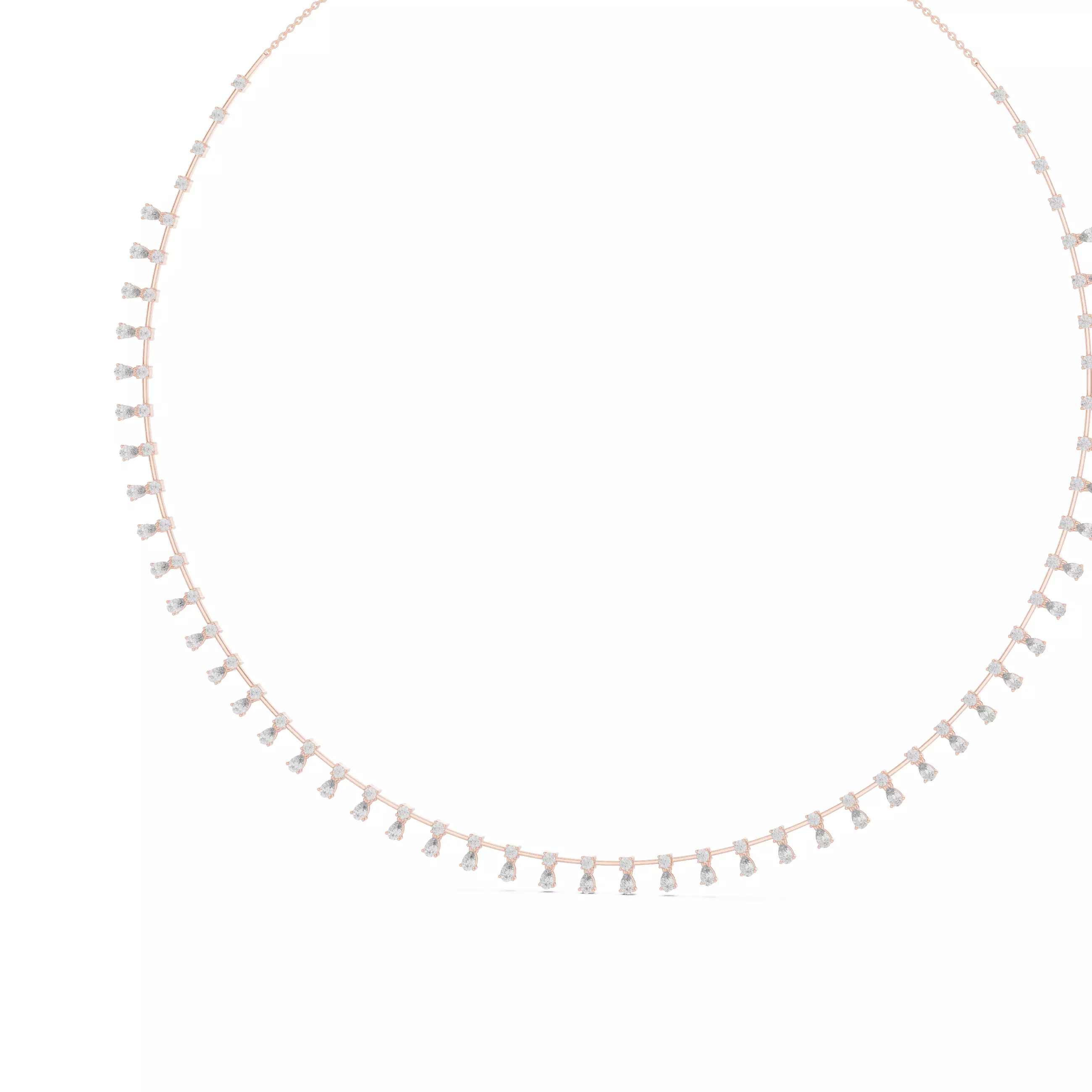 Diamond Necklace 3dm stl renders animation videos details 3D print model_0