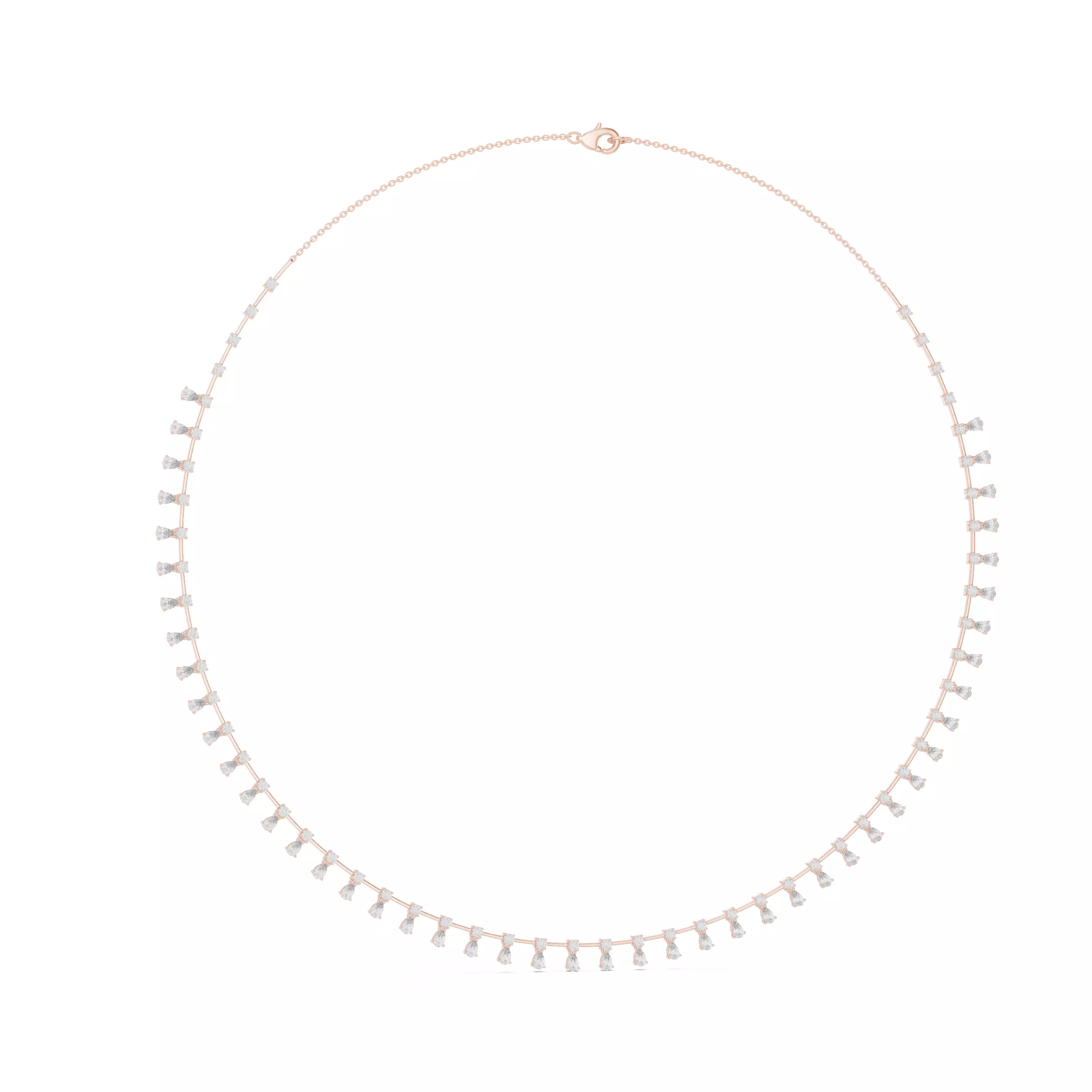 Diamond Necklace 3dm stl renders animation videos details 3D print model_1