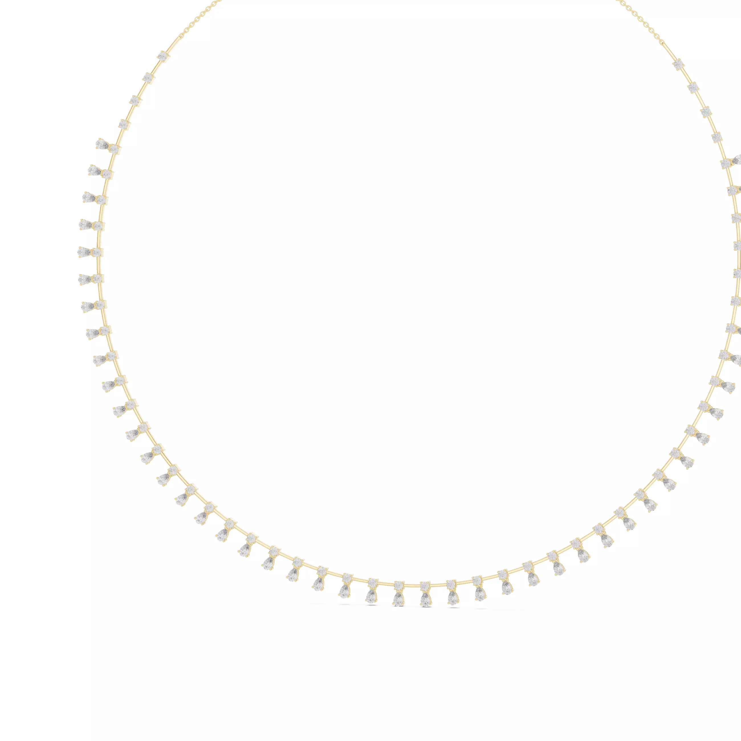 Diamond Necklace 3dm stl renders animation videos details 3D print model_9