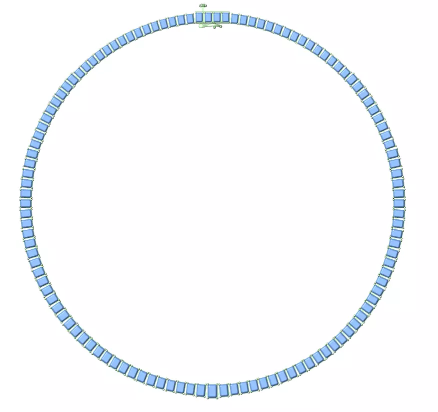 Diamond Necklace 3dm stl renders animation videos details 3D print model_12