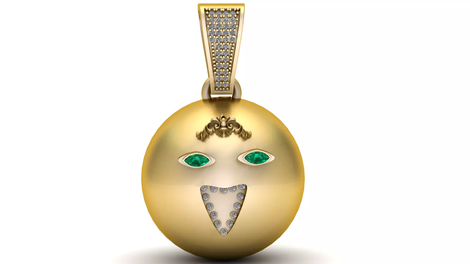 Smiley Face Pendant 3D print model