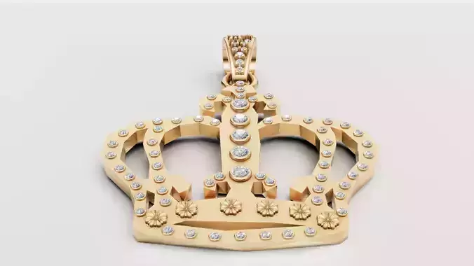 Taaj Gold Pendant 3D Printable Model