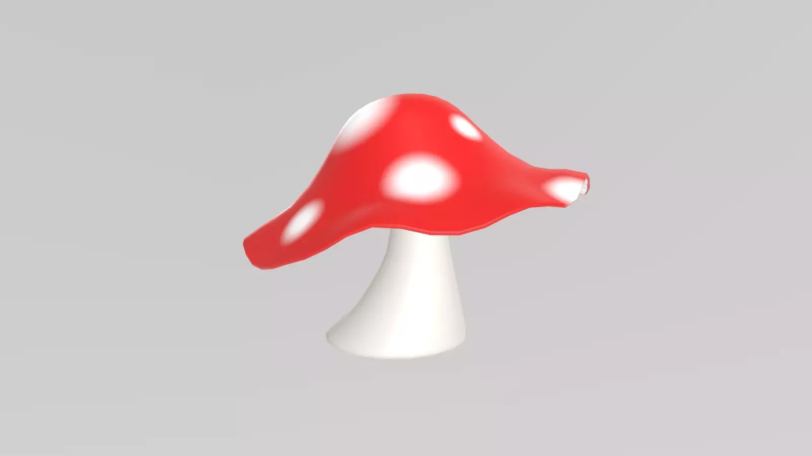 Stylized Low-Poly Mushroom Low-poly 3D model_3