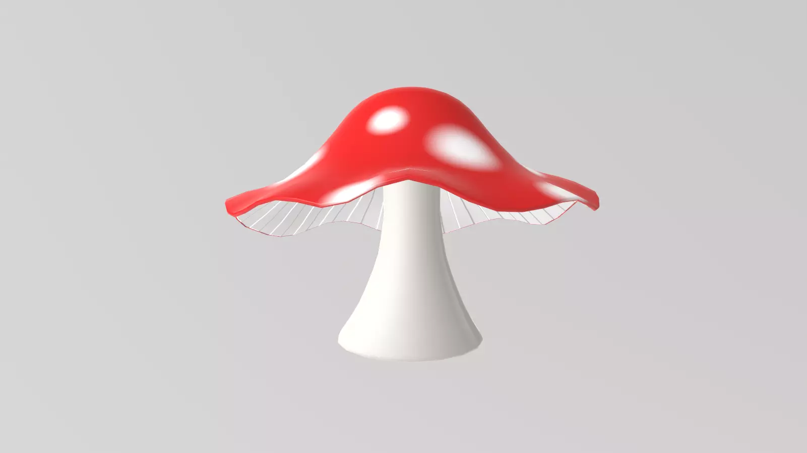 Stylized Low-Poly Mushroom Low-poly 3D model_4