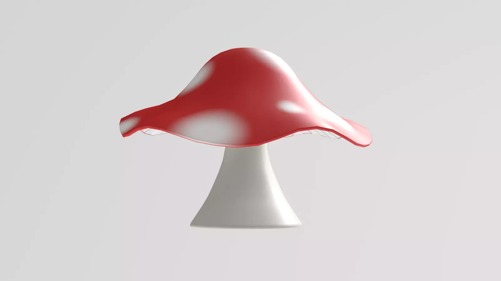 Stylized Low-Poly Mushroom Low-poly 3D model_6