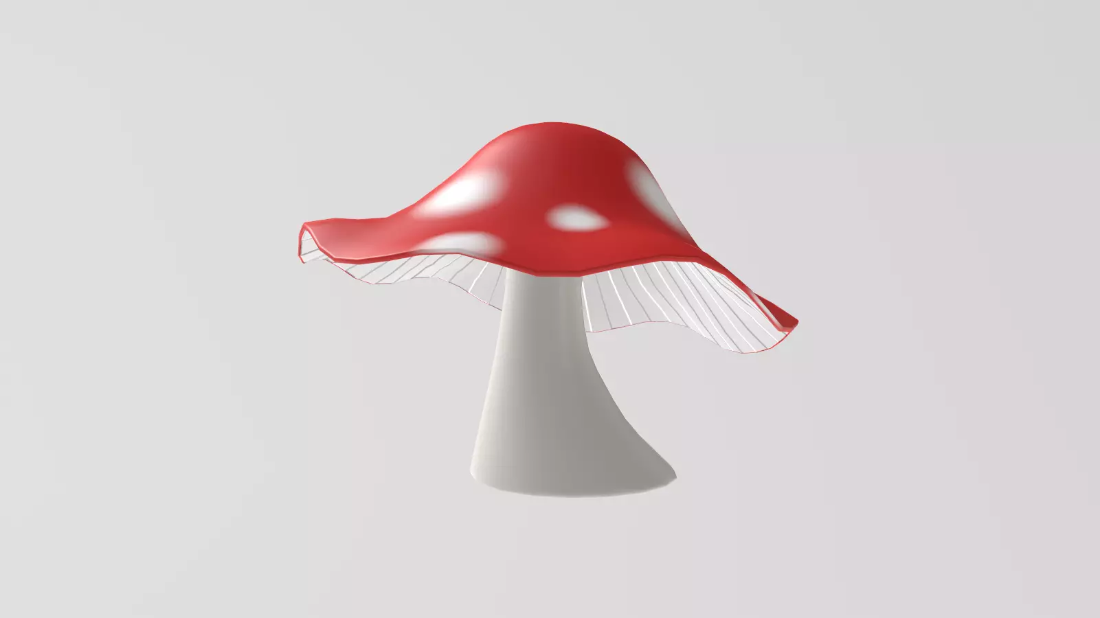 Stylized Low-Poly Mushroom Low-poly 3D model_5