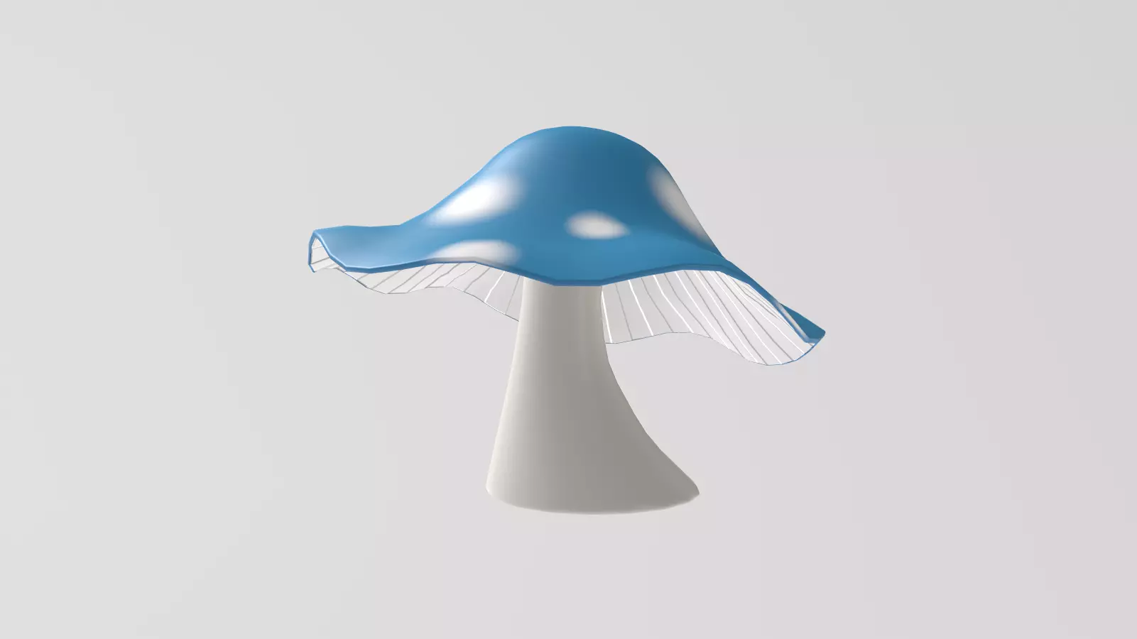 Stylized Low-Poly Mushroom Low-poly 3D model_11
