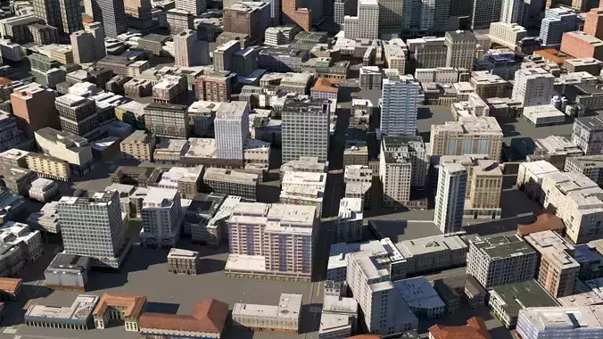 City 122 Low-poly 3D model 4