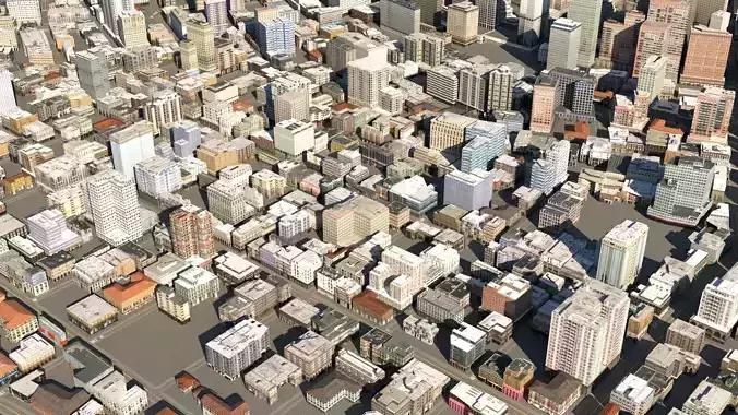 City 122 Low-poly 3D model 2