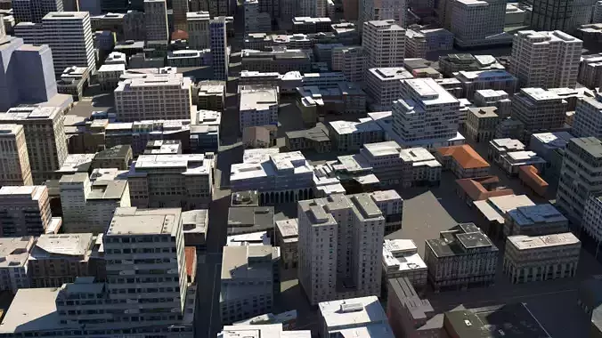 City 122 Low-poly 3D model 5