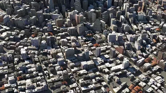 City 122 Low-poly 3D model 7