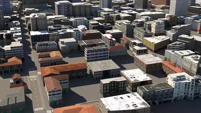 City 122 Low-poly 3D model 6