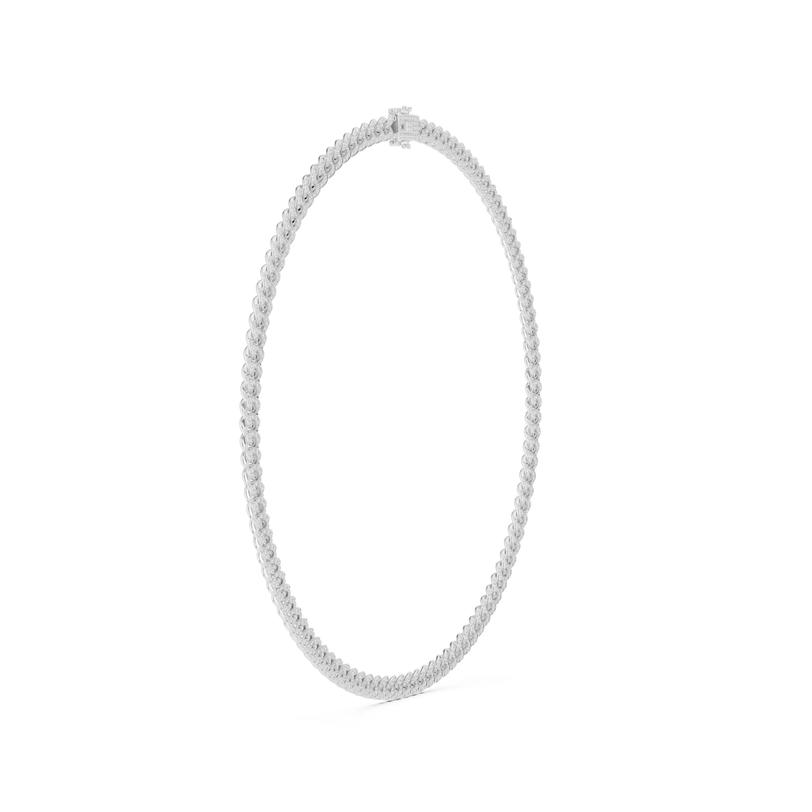 Diamond Necklace 3dm stl renders animation videos details 3D print model_6