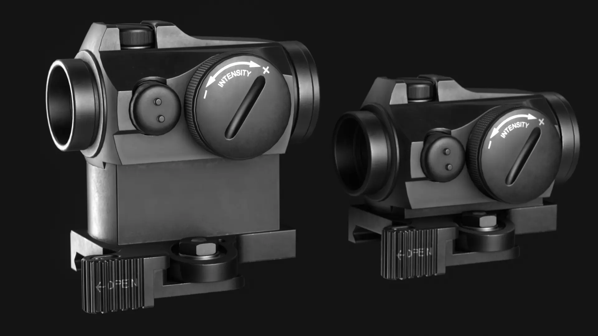 Aimpoint Micro T2 Reddot Optic with LaRue Mount - Game Asset Low-poly 3D model_3
